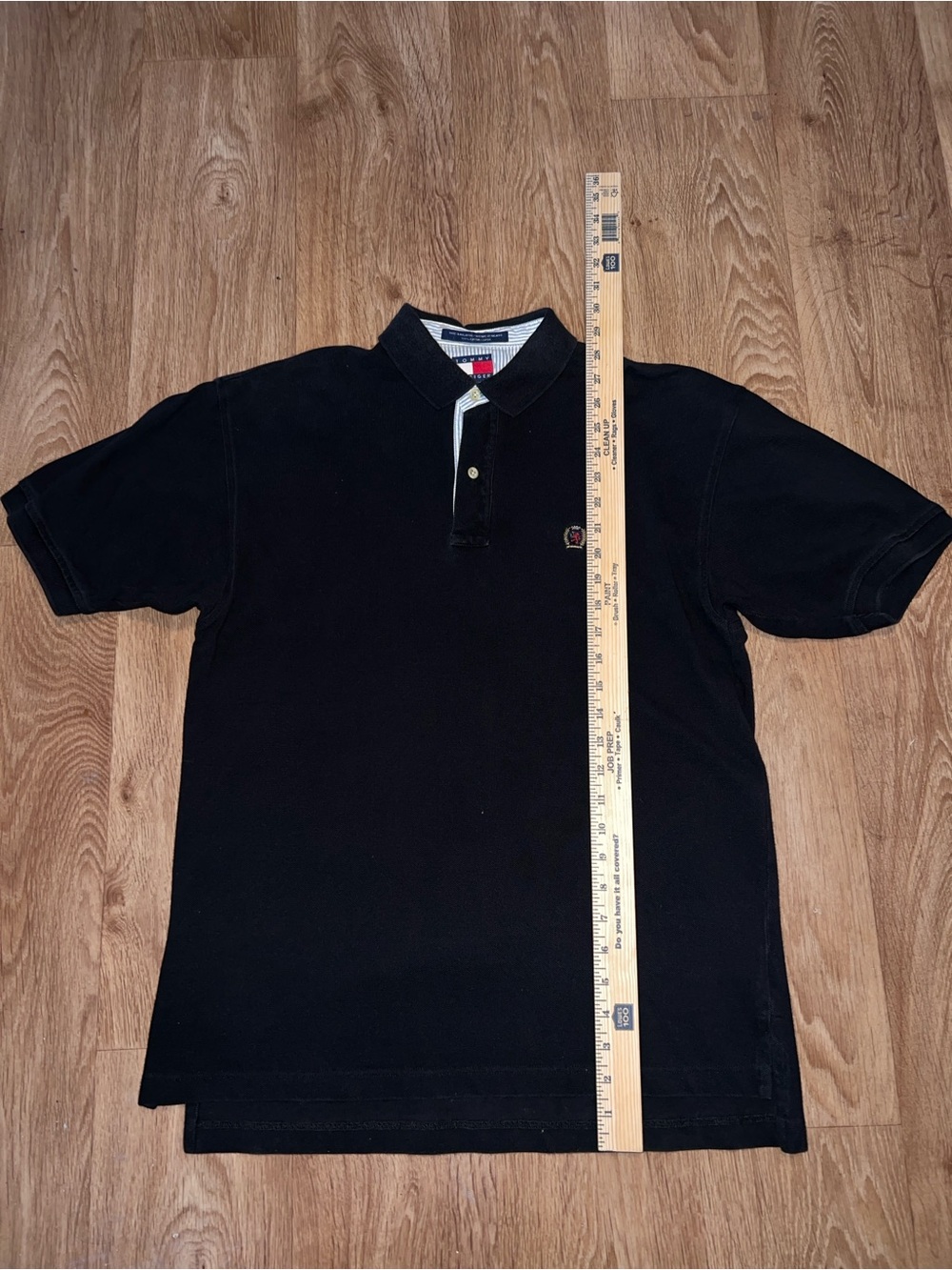 Tommy Hilfiger Men's Black Polo with Subtle Crest